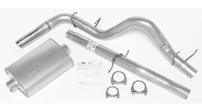 Single 3 Cat Back System Super Turbo Muffler P N 17342