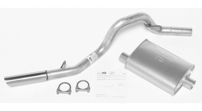 Single 2 25 Cat Back System Super Turbo Muffler P N 17345
