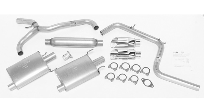 Dual - 2.25"/2.5" Cat-Back System - Super Turbo™ Muffler