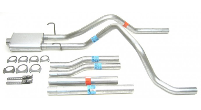 Dual - 3"-2.5" Cat-Back System - Super Turbo™ Muffler