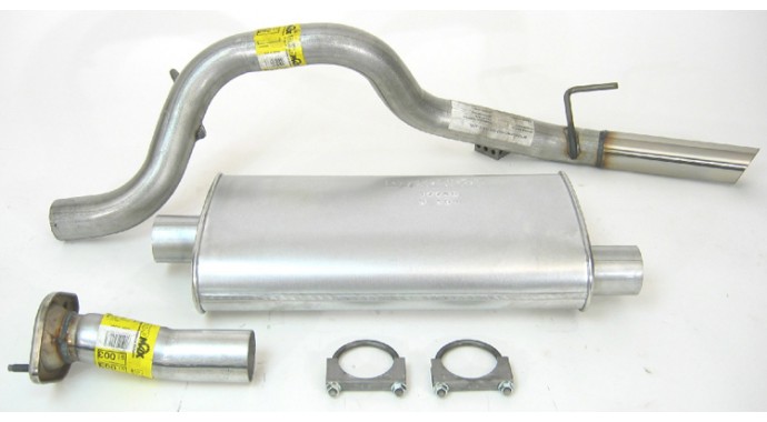 Single - 2.5" Cat-Back System - Ultra Flo™ Welded Muffler