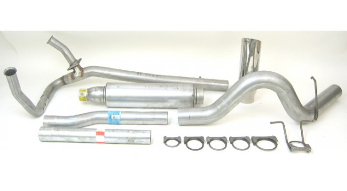 Single - 4" Manifold-Back System - Ultra Flo™ Welded Muffler