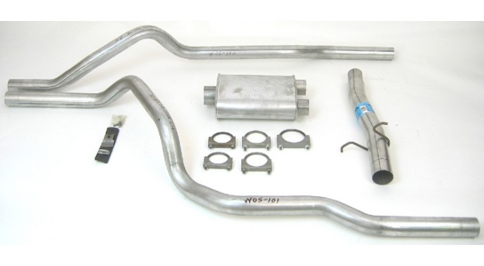 Dual - 3"-2.5" Cat-Back System - Super Turbo™ Muffler