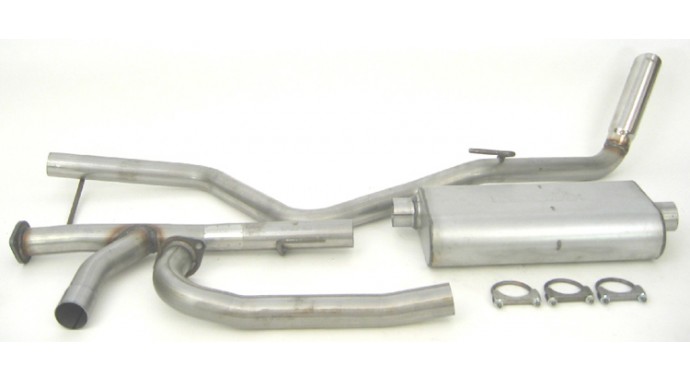 Single - 2.5" Cat-Back System - Ultra Flo™ Welded Muffler