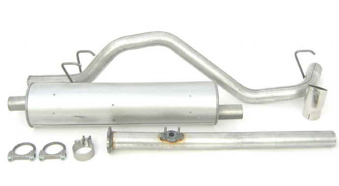 Single 2 25 Cat Back System Super Turbo Muffler P N 19481