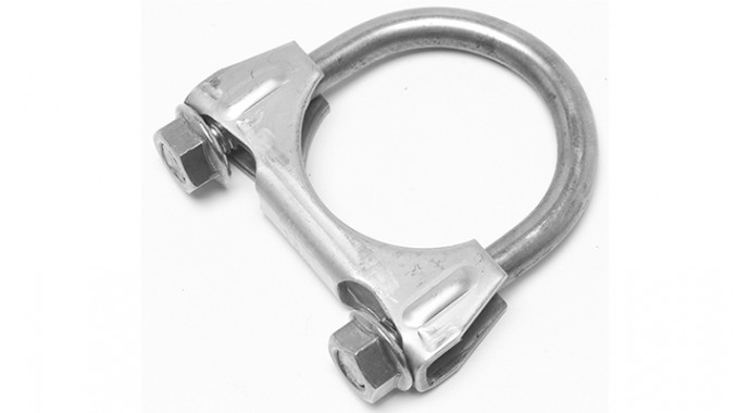 Heavy Duty Exhaust Clamp 52mm TV Sky Aerial Pipe 2 x Universal U Bolt Clamps