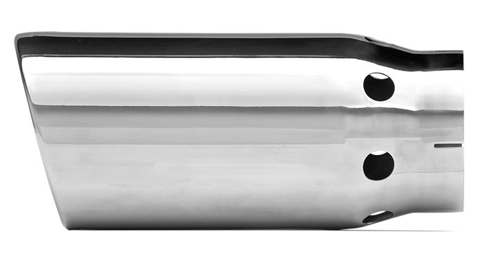 304 Polished Stainless Steel DPF Cooling Tip - Single Wall - Inlet Dia.: 5" - Outlet Dia.: 6" - Overall Length: 14"