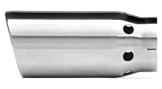 304 Polished Stainless Steel DPF Cooling Tip - Single Wall - Inlet Dia.: 5" - Outlet Dia.: 6" - Overall Length: 14"
