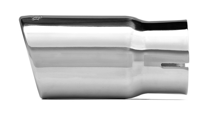 304 Polished Stainless Steel Tip - Single Wall - Inlet Dia.: 2.5" - Outlet Dia.: 3" - Overall Length: 6"
