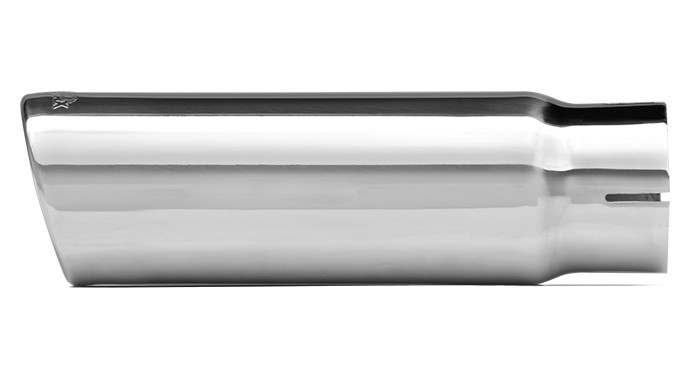 304 Polished Stainless Steel Tip - Single Wall - Inlet Dia.: 3" - Outlet Dia.: 4" - Overall Length: 9"