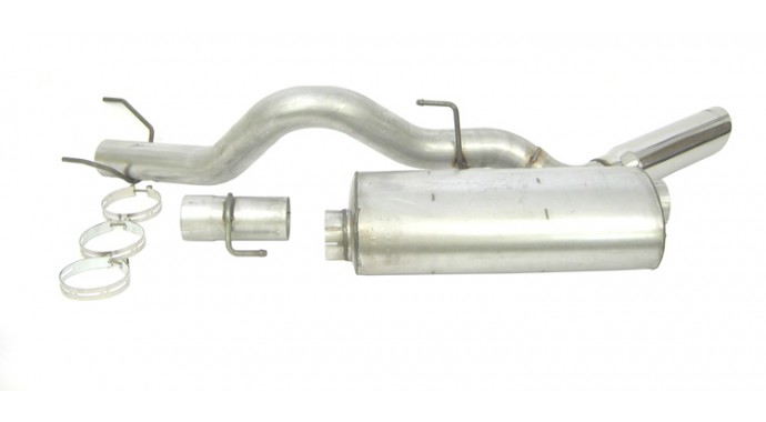 Single - 4" Cat-Back System - Ultra Flo™ Welded Muffler