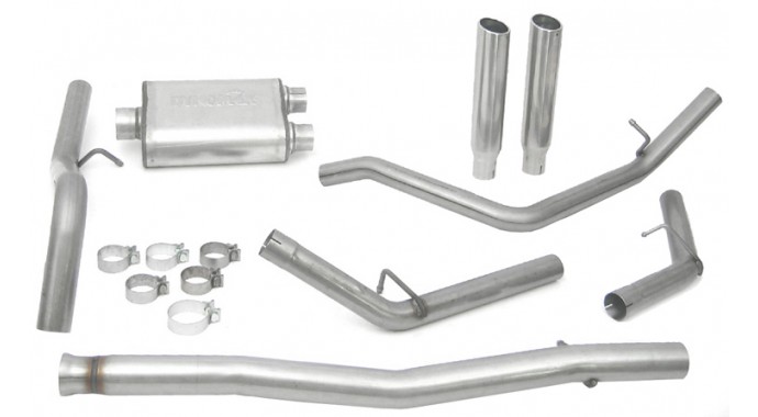 Dual - 3"/2.5" Cat-Back System - Ultra Flo™ Welded Muffler