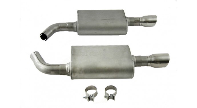 Dual - 2.25" Axle-Back System - Ultra Flo™ Welded Mufflers