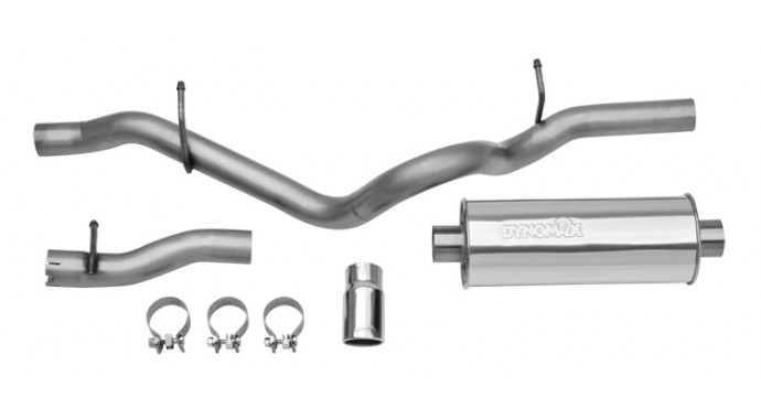 Single - 2.5" Cat-Back System - Ultra Flo™ Polished Muffler