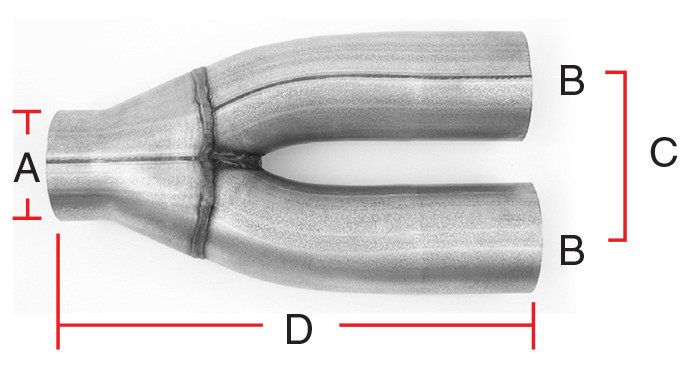 Exhaust y outlet pipe