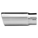 304 Polished Stainless Steel Tip - Double Wall - Inlet Dia.: 3" - Outlet Dia.: 4" - Overall Length: 6"