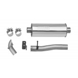 Single - 2.5" Cat-Back System - Ultra Flo™ Polished Muffler