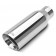 304 Polished Stainless Steel Tip - Double Wall - Inlet Dia.: 2.75" - Outlet Dia.: 4" - Overall Length: 12"